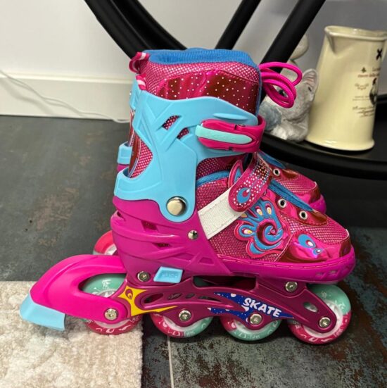 Role 2in1 cu 4 roti Linie Patine incepatori reglabile Lumini Protectii