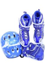 Role reglabile Bleu lumini Casca protectii Pozitionarea rotilor liniar