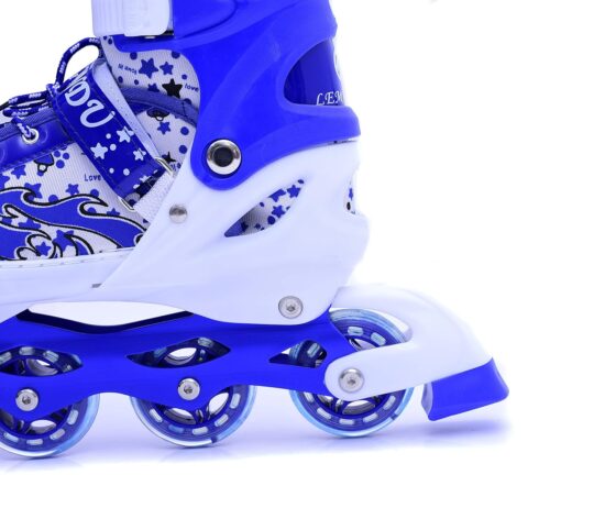 Role reglabile Bleu lumini Casca protectii Pozitionarea rotilor liniar