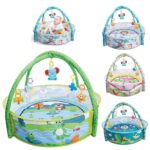 Saltea de joaca cu activitati 3in1 Arcada cu jucarii Piscina bebe