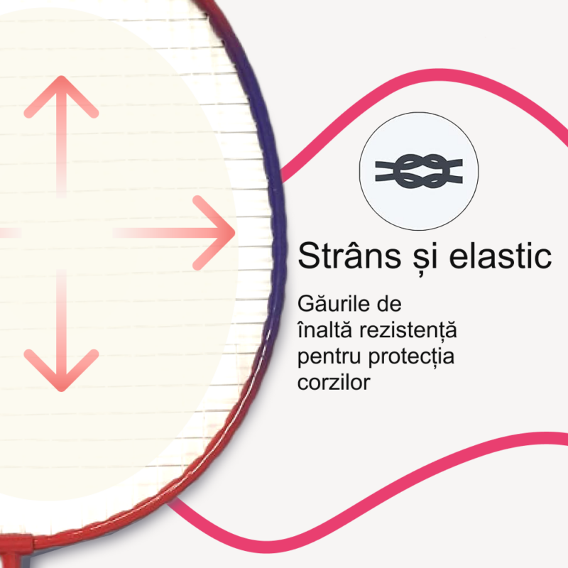 Set Palete Badmington Rachete cu fluturasi si minge moale cu pene