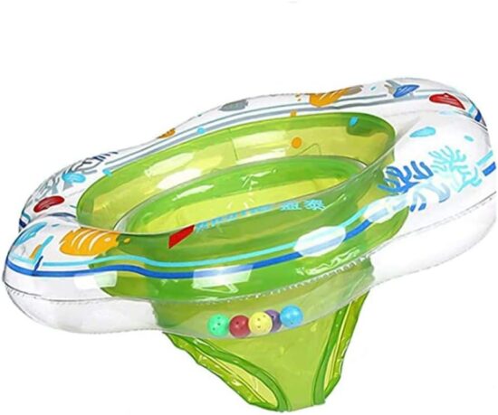 Colac cu chilotel de inotat Verde pentru bebelusi tip Scaunel