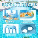 Colac de inot Bleu cu Parasolar si chilotel Barcuta gonflabila bebe