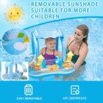 Colac de inot Bleu cu Parasolar si chilotel Barcuta gonflabila bebe