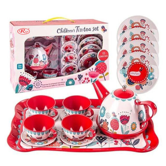 Jucarii copii Set Ceai cu accesorii pentru bucatarie 15 piese