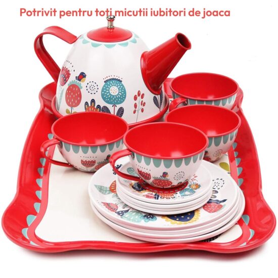 Jucarii copii Set Ceai cu accesorii pentru bucatarie 15 piese