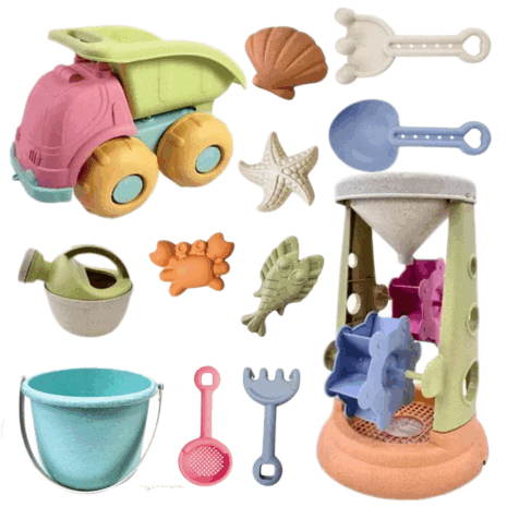 Jucarii pentru nisip Camion Moara Stropitoare cu forme animale