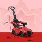 Masinuta 2in1 Rosu cu Maner Parental fara pedale Lumina si muzica