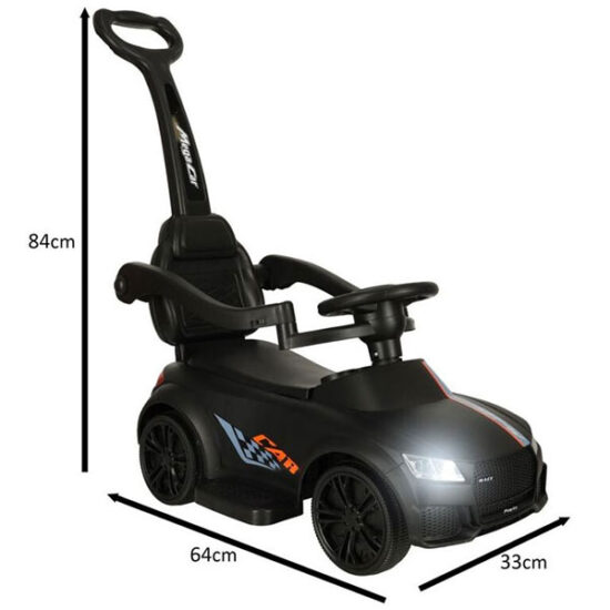 Masinuta 2in1 cu Maner Parental fara pedale cu lumina si muzica