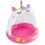 Piscina gonflabila Unicorn de apa cu acoperis pentru copii Intex