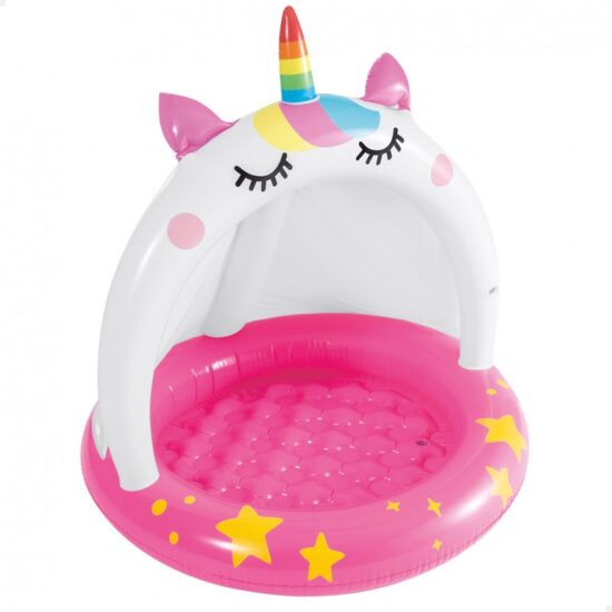 Piscina gonflabila Unicorn de apa cu acoperis pentru copii Intex