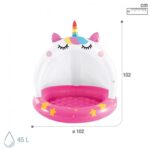 Piscina gonflabila Unicorn de apa cu acoperis pentru copii Intex