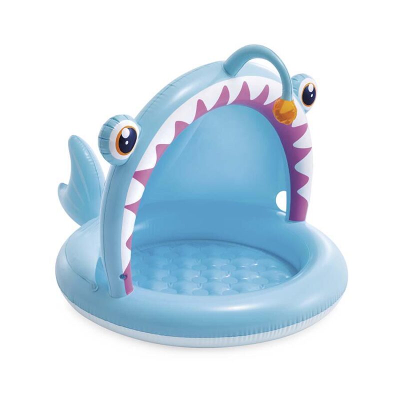 Piscina gonflabila de apa cu acoperis Balena pentru copii Intex