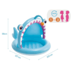 Piscina gonflabila de apa cu acoperis Balena pentru copii Intex