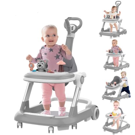 Premergator Gri reglabil Maner parental Muzica Lumini Saltea