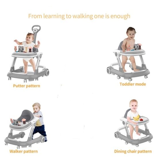 Premergator Gri reglabil Maner parental Muzica Lumini Saltea