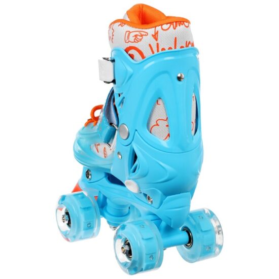 Role 4 roti Patine bleu incepatori reglabile Lumini Frana de siguranta