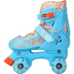 Role 4 roti Patine bleu incepatori reglabile Lumini Frana de siguranta