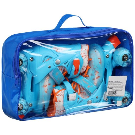 Role 4 roti Patine bleu incepatori reglabile Lumini Frana de siguranta