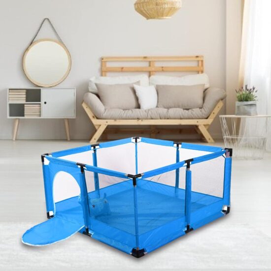 Tarc de joaca Patrat 120x120 cm cu 30 bile colorate pentru copii