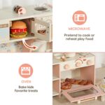 Bucatarie copii lemn Vase Chiuveta Aragaz Cuptor cu microunde