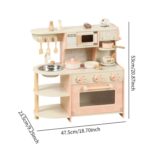 Bucatarie copii lemn Vase Chiuveta Aragaz Cuptor cu microunde