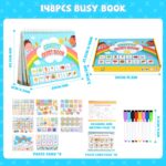 Carte Montessori cu activitati educative Stickere reutilizabile Carioci