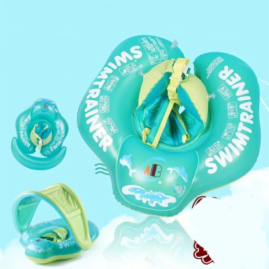 Colac Inot Piscina verde cu Parasolar Barcuta gonflabila bebe