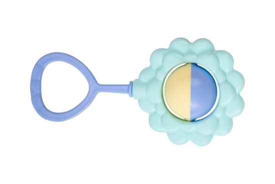 Jucarie bebelusi Zornaitoare cu maner model Floare colorata