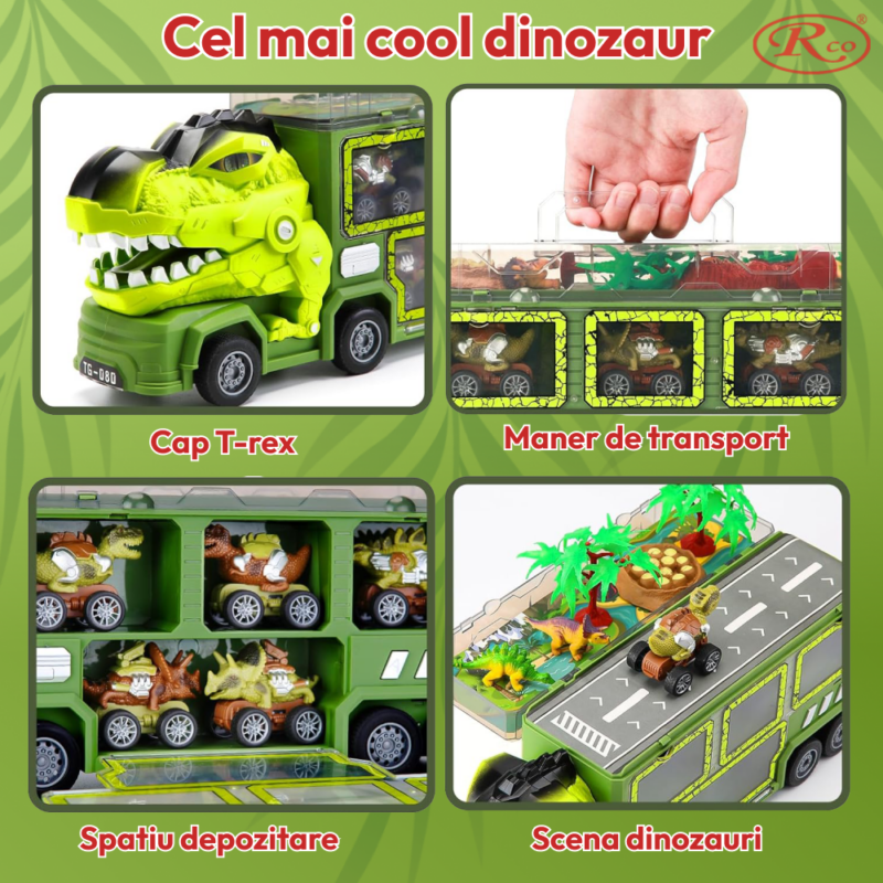 Jucarie copii Camionul cu Animale si dinozauri Lumini si sunete