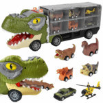 Jucarie copii Camionul cu dinozauri si Vehicule Lumini si sunete