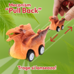 Jucarie copii Camionul cu dinozauri si Vehicule Lumini si sunete