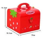 Jucarie copii Set ceai si Tort aniversar din lemn Accesorii bucatarie