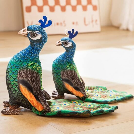 Jucarie din plus Paunul decorativ Pasare tropicala exotica copii