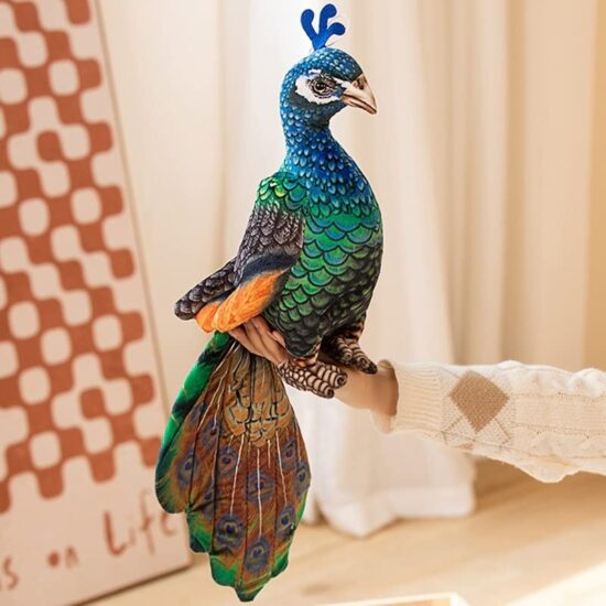 Jucarie din plus Paunul decorativ Pasare tropicala exotica copii
