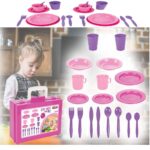 Jucarii Set 18 vase bucatarie Set ceai Accesorii de mancat Pilsan