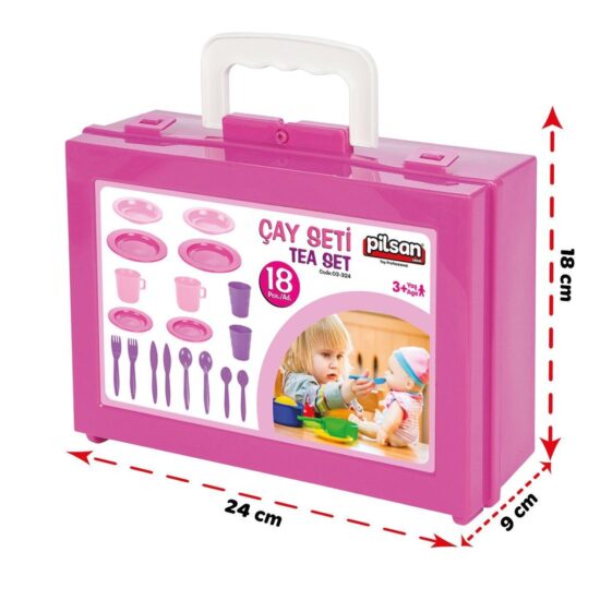 Jucarii Set 18 vase bucatarie Set ceai Accesorii de mancat Pilsan