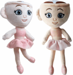 Jucarii plus Ballerina Cappuccina Papusa Brainrot cu rochita Roz