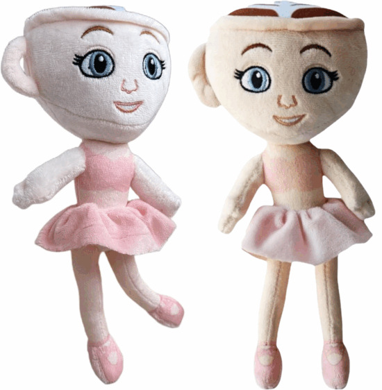 Jucarii plus Ballerina Cappuccina Papusa Brainrot cu rochita Roz