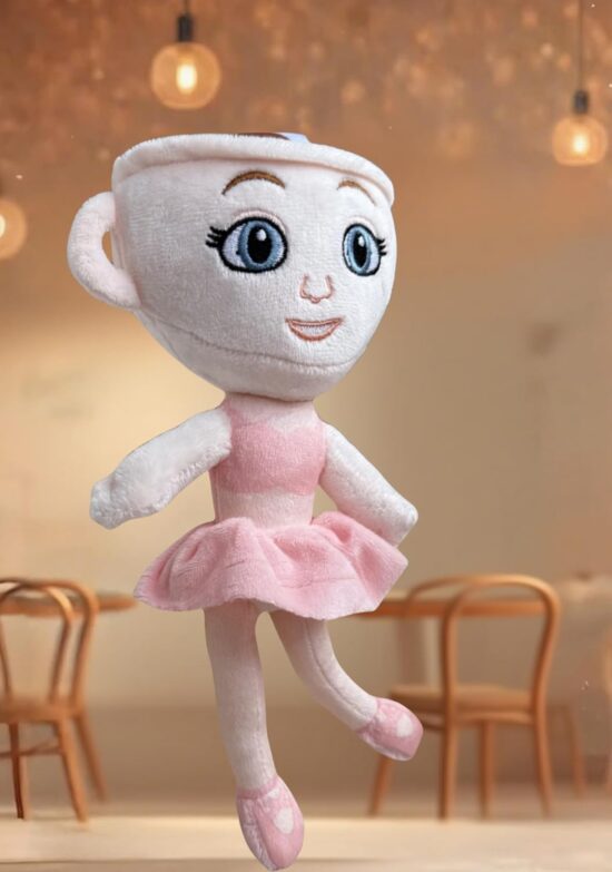 Jucarii plus Ballerina Cappuccina Papusa Brainrot cu rochita Roz