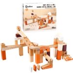 Labirint lemn Pista cu bile Constructii 60 pc STEM cuburi Onshine