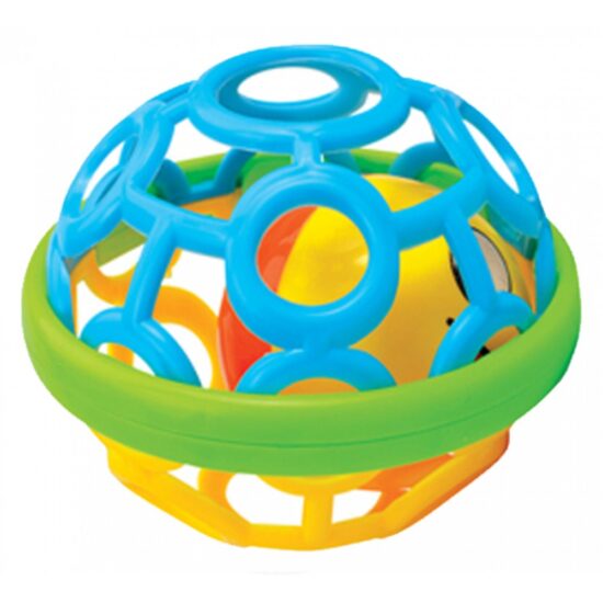 Minge Siliconata senzoriala Jucarie bebe Zornaitoare cu bila