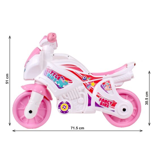 Motocicleta Roz eleganta pentru fete cu Roti groase copii