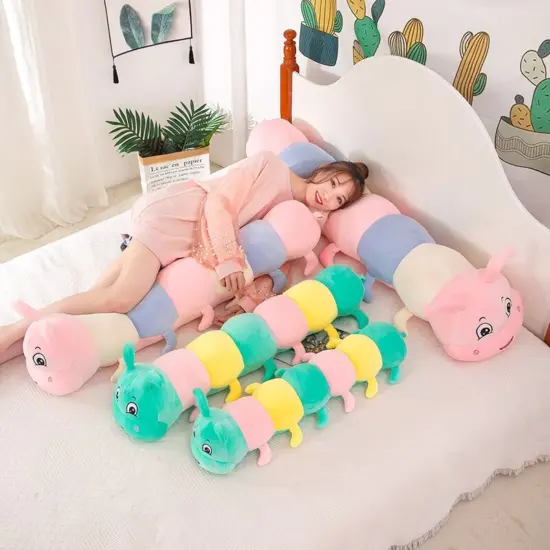 Perna lunga din plus Jucarie Omida colorata moale si pufoasa