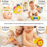 Set 4 Jucarii bebe Zornaitori pentru motricitate Texturi diferite