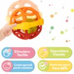 Set 4 Jucarii bebe Zornaitori pentru motricitate Texturi diferite