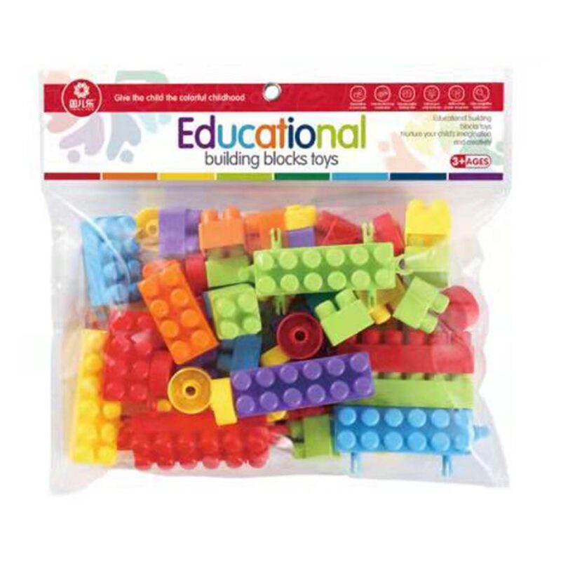 Set 48 de Cuburi Lego de construit diferite forme multicolore