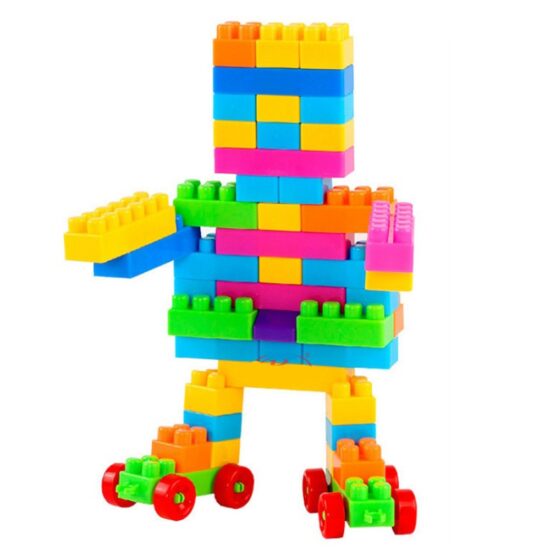 Set 48 de Cuburi Lego de construit diferite forme multicolore