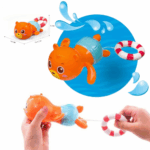 Set 6 Jucarii interactive bebe pentru baie Ursuletii inotatori
