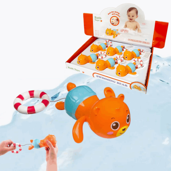 Set 6 Jucarii interactive bebe pentru baie Ursuletii inotatori